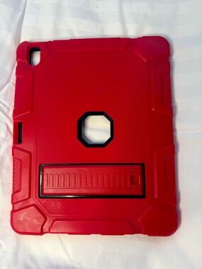 Dual-Layer Black and Red IPad 13 Inch Protective Case - Shock-Resistant Cover